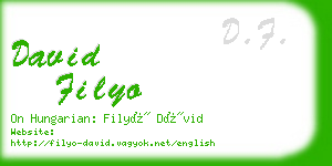 david filyo business card